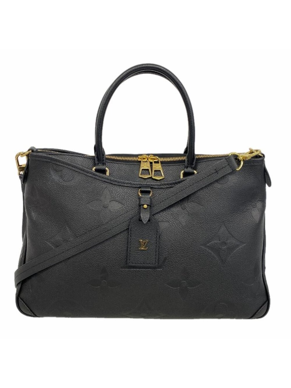 Louis Vuitton Handbag Monogram Empreinte Trianon MM Noir 2-Way Bag